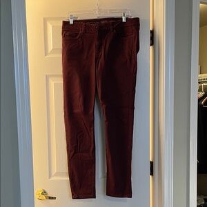 Rafaella Women's Dark Red/Burgundy Skinny Jeans